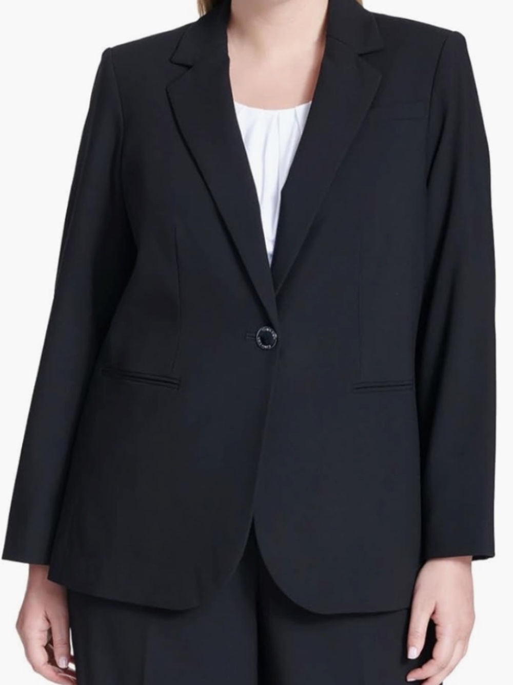 Calvin Klein/One Button Blazer/Navy/Sz 4/Good